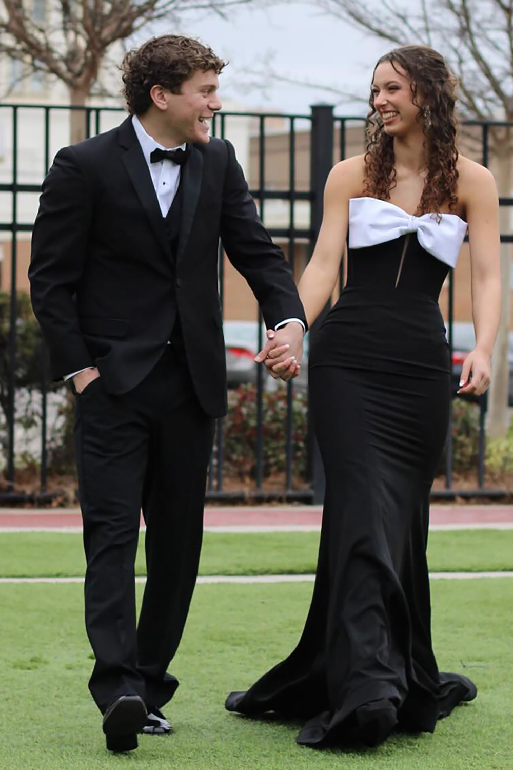 Trendy Black Strapless Mermaid Satin Long Prom Dress with Bow