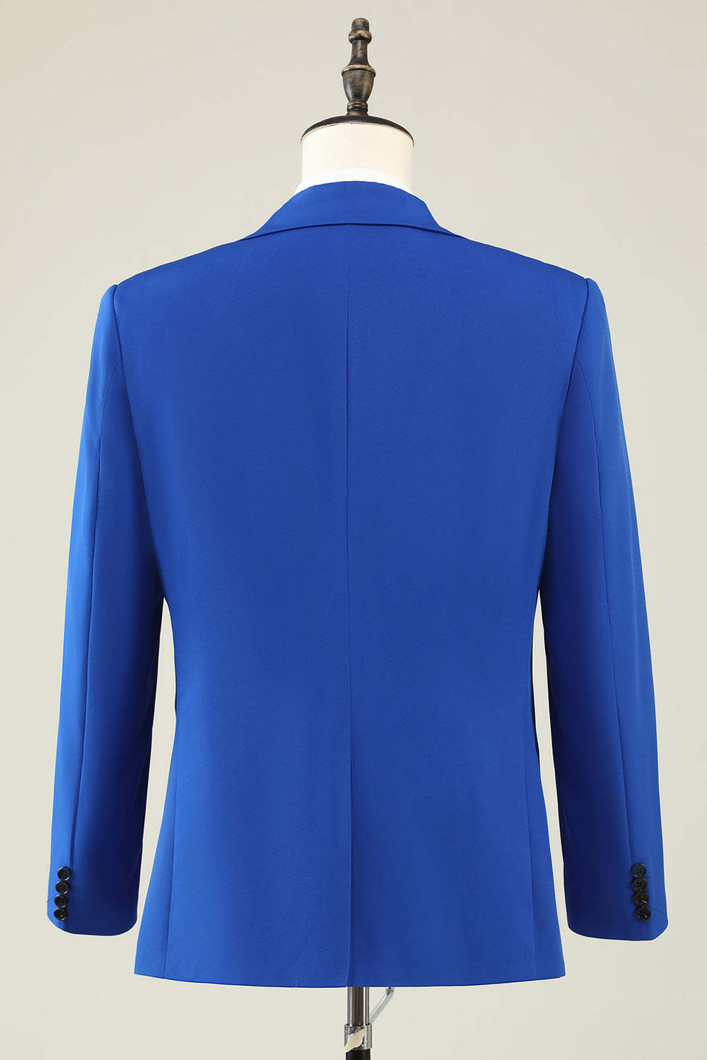 Slim Fit Blue Peaked Lapel Prom Attire for Guys main image 1
