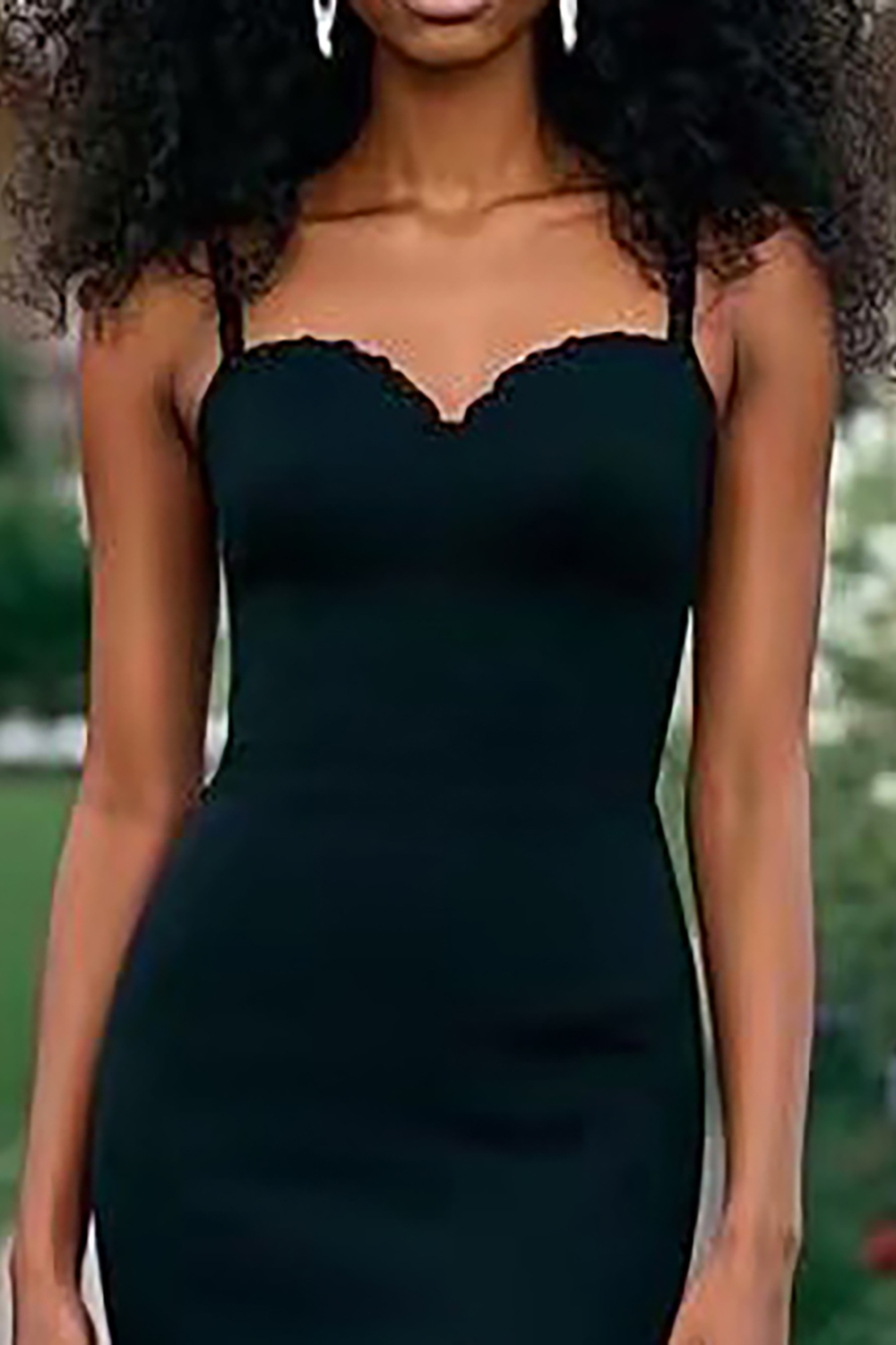 Black Mermaid Spaghetti Straps Satin Long Prom Dress with Slit