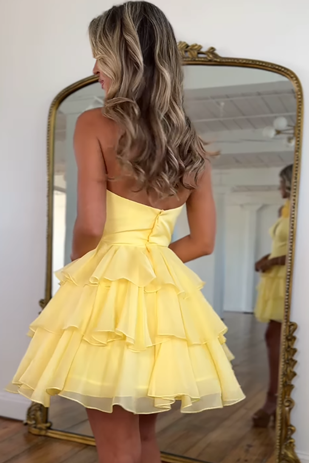 Floral Black A Line Halter Short Homecoming Dress with Ruffles