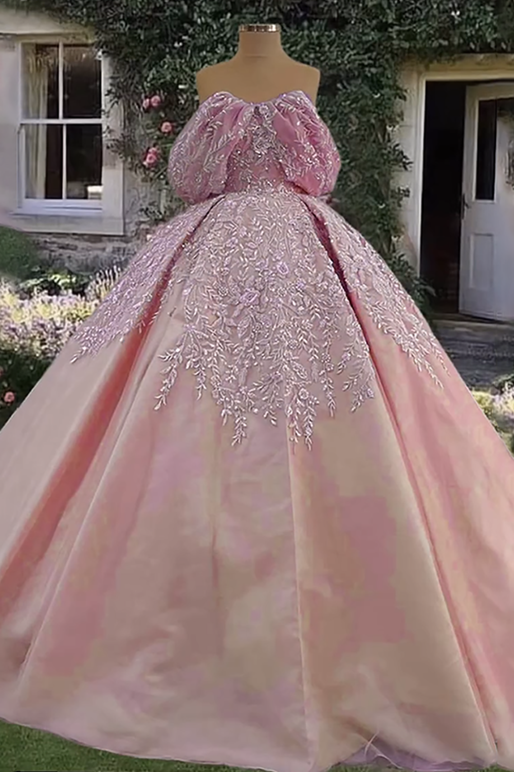 Purple Satin Off The Shoulder Appliqued Princess Ball Gown Long Quinceanera Dress