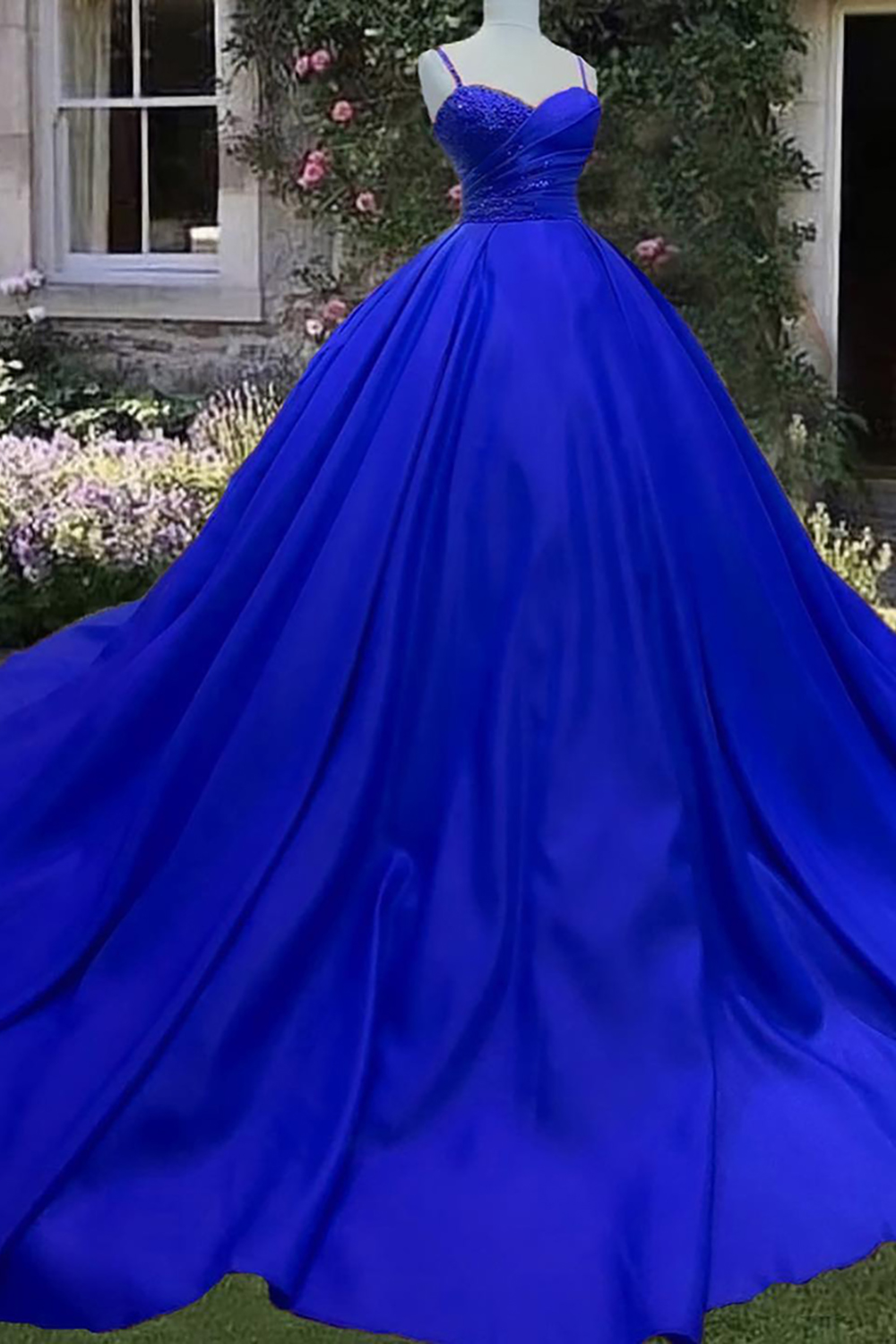 Sparkly Purple Satin Princess Ball Gown Long Quinceanera Dress with Sequins