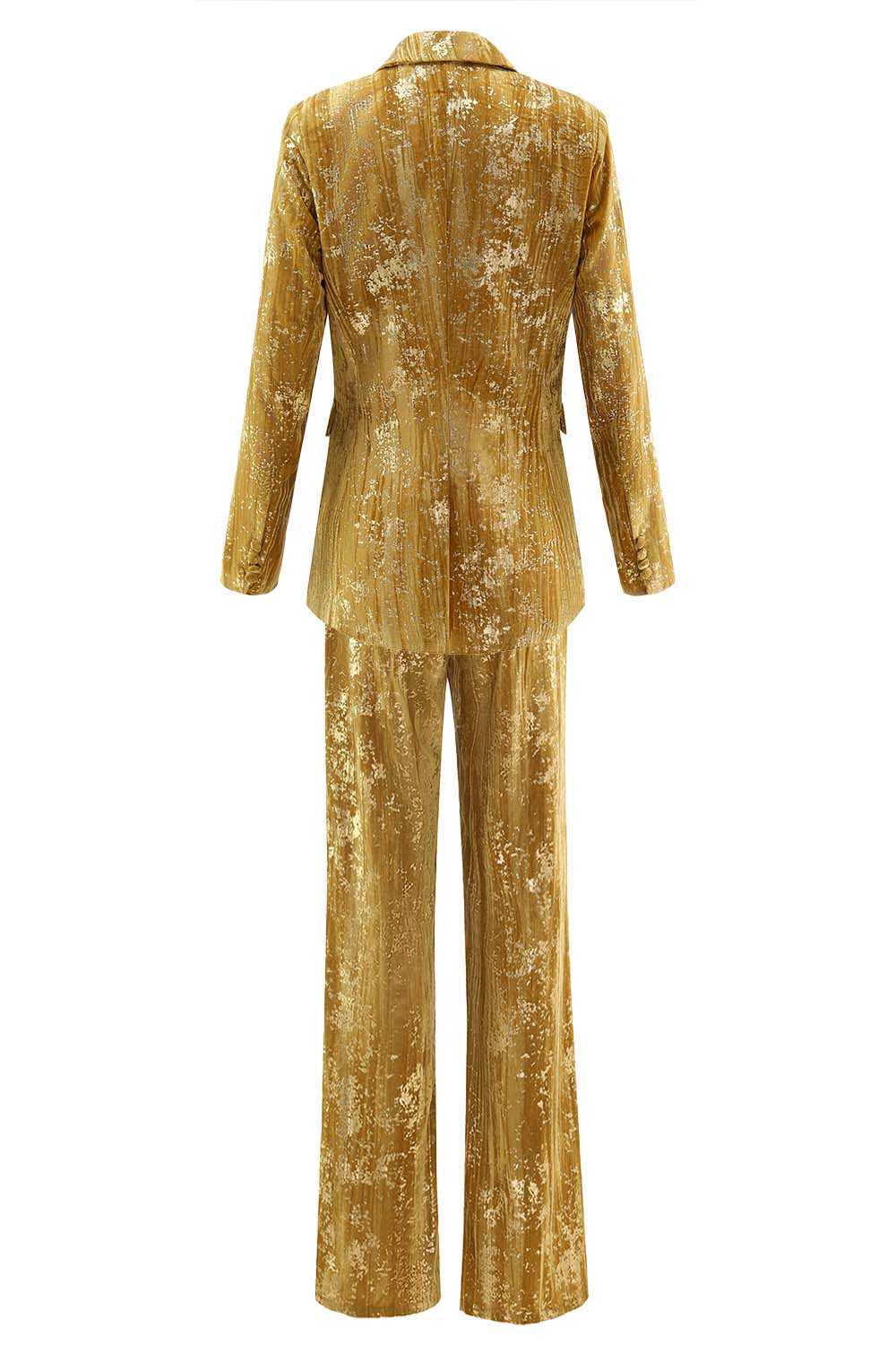 Sparkly Yellow Notched Lapel Slim Fit Women Prom Homecoming Suits with Belt