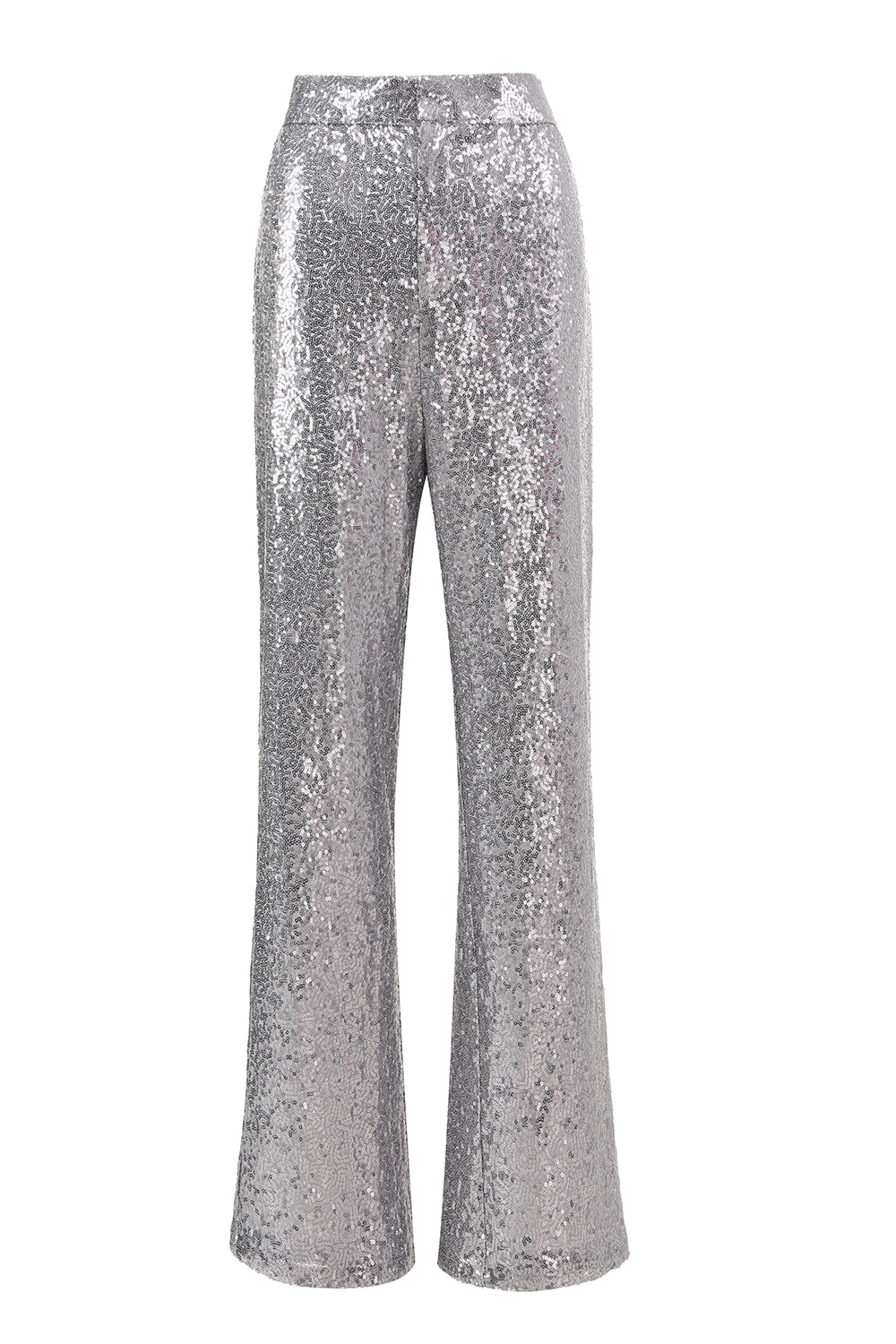 Sparkly 2 Piece Silver Notched Lapel Sequin Women Prom Suits