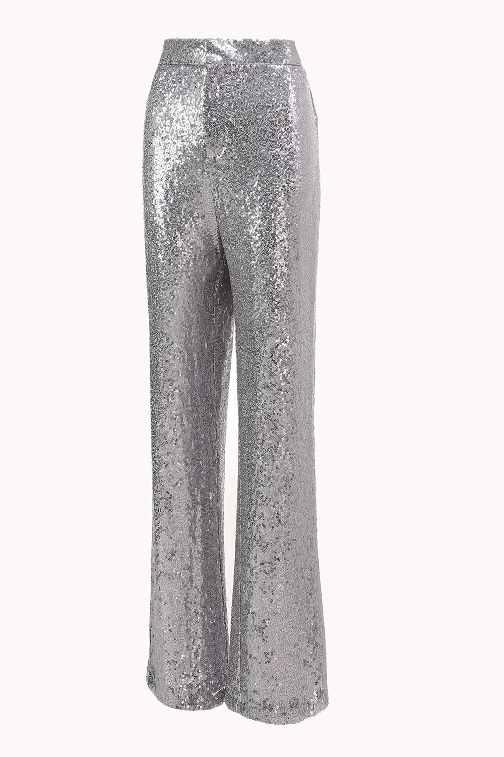 Sparkly 2 Piece Silver Notched Lapel Sequin Women Prom Suits
