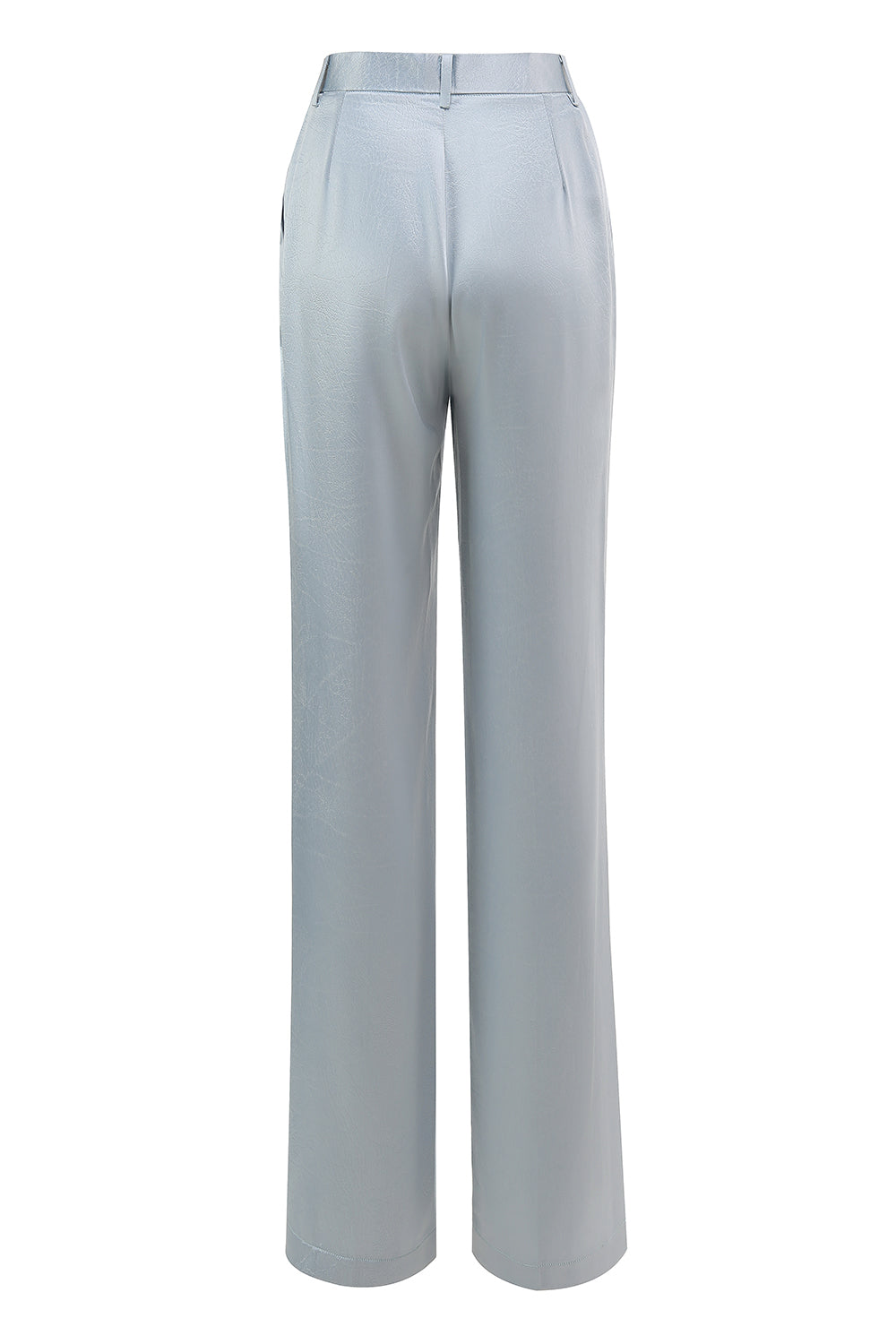 2 Piece Dusty Blue Satin Women Prom Suits with Sash