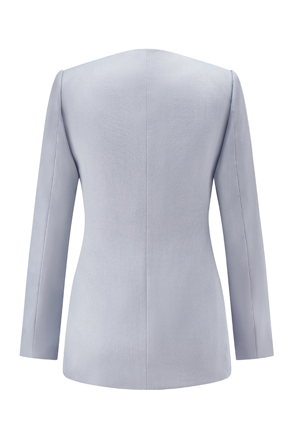 2 Piece Grey Blue Shawl Lapel Women Prom Party Suits with Lace