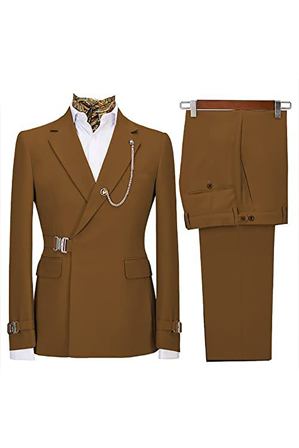 Navy 2 Piece Notched Lapel Prom Homecoming Men's Suits