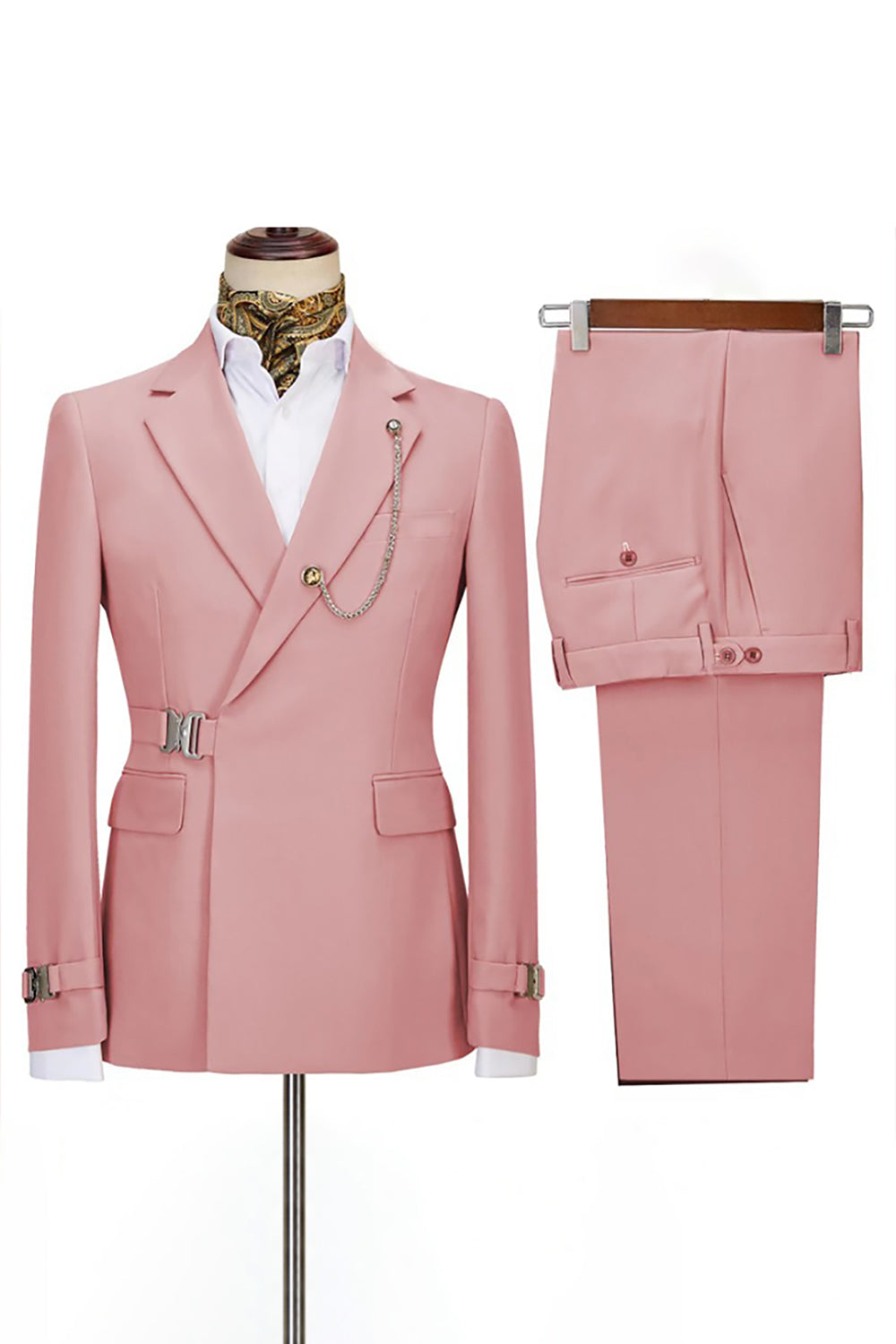 Navy 2 Piece Notched Lapel Prom Homecoming Men's Suits