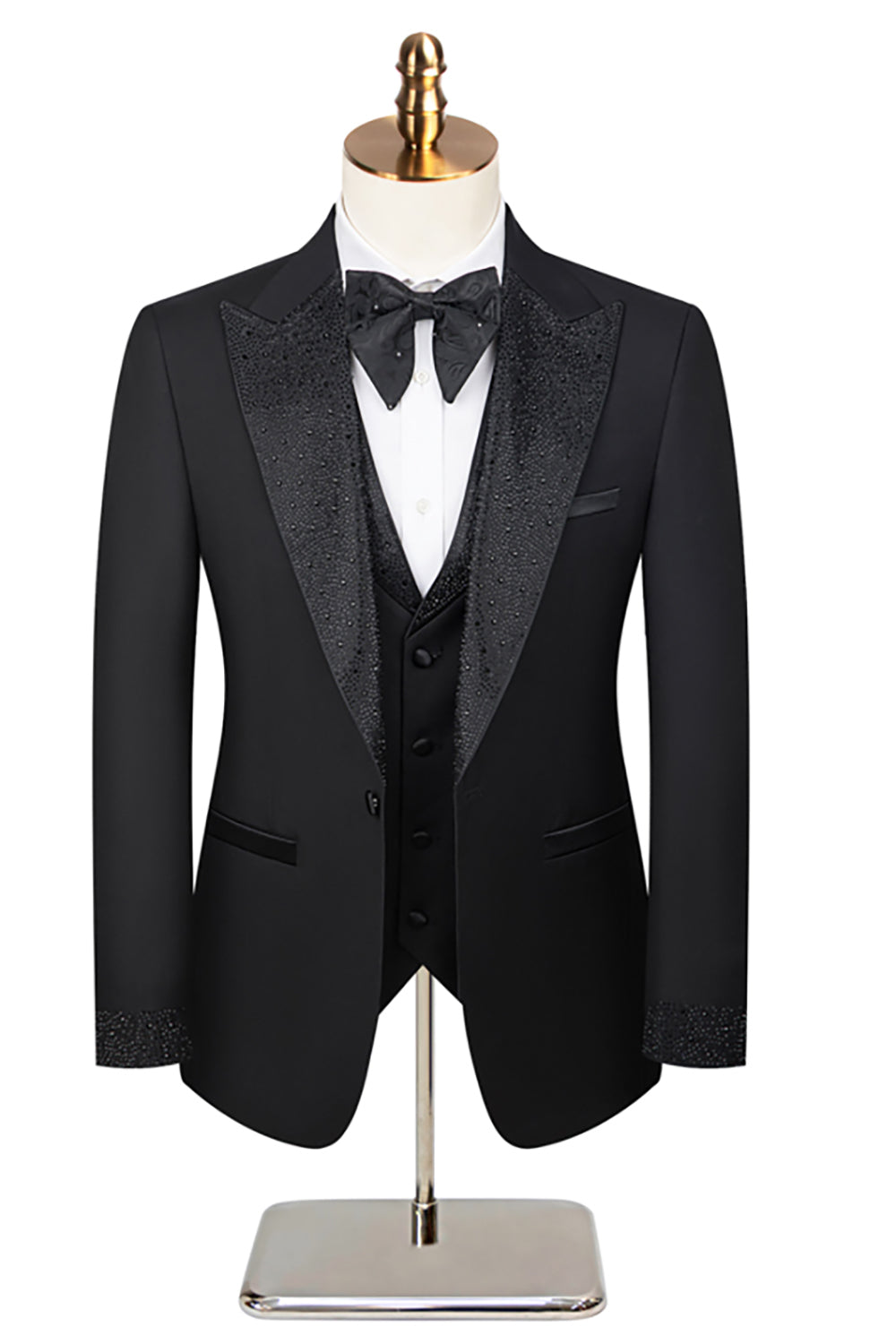 Ivory 3 Piece One Button Prom Homecoming Men's Suits with Pockets