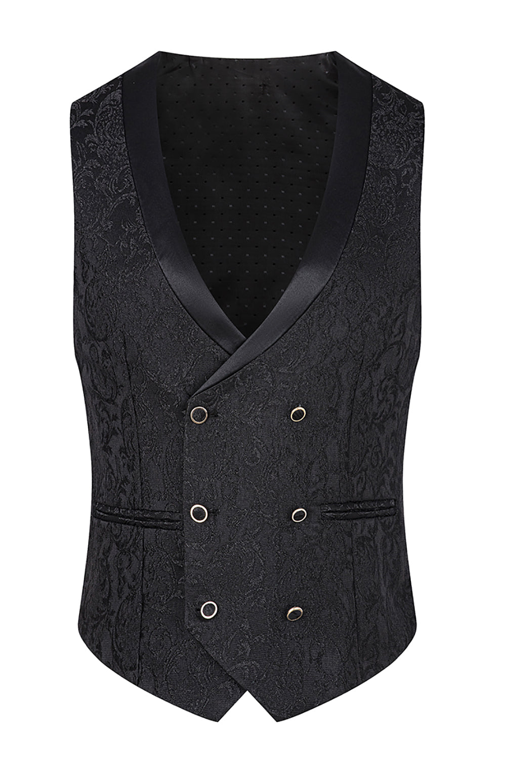 Dark Green 3 Piece Jacquard Shawl Lapel Prom Homecoming Men's Suits