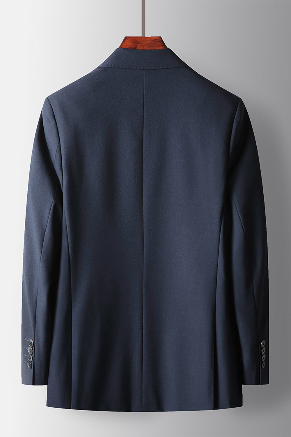 Navy 2 Piece Peak Lapel Prom Homecoming Men's Suits with Pockets