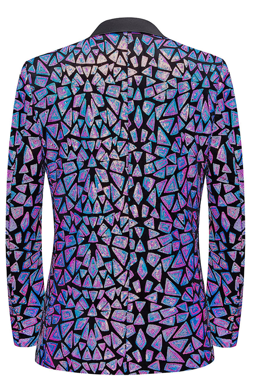 Sparkly Black Golden 2 Piece Sequins Prom Homecoming Men's Suits