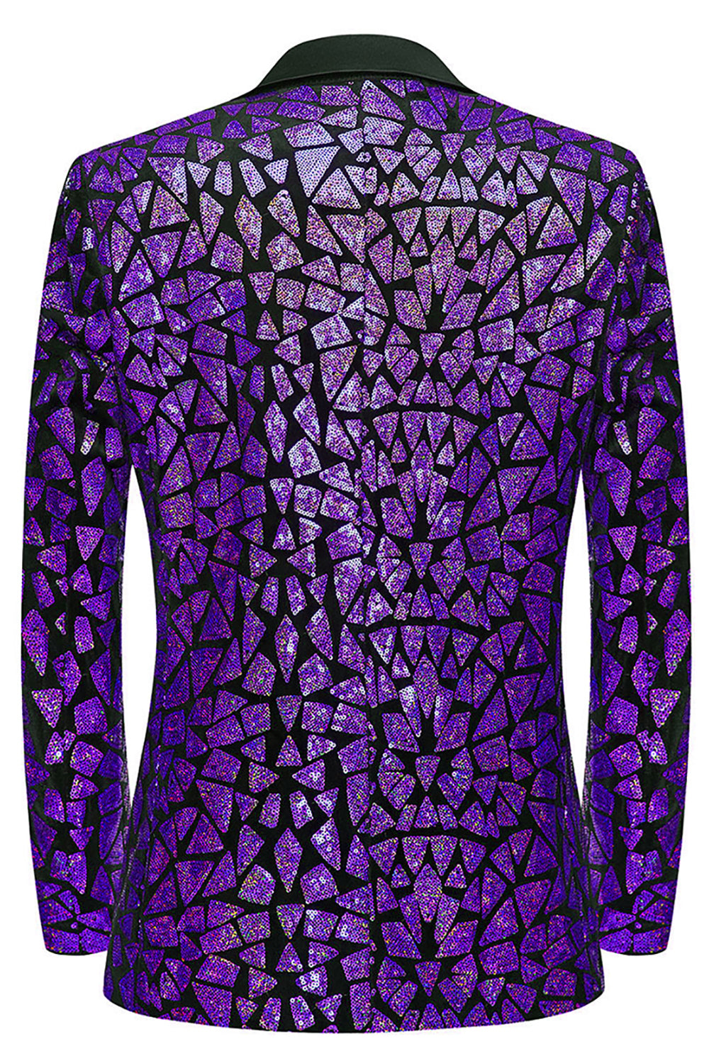 Sparkly Black Golden 2 Piece Sequins Prom Homecoming Men's Suits