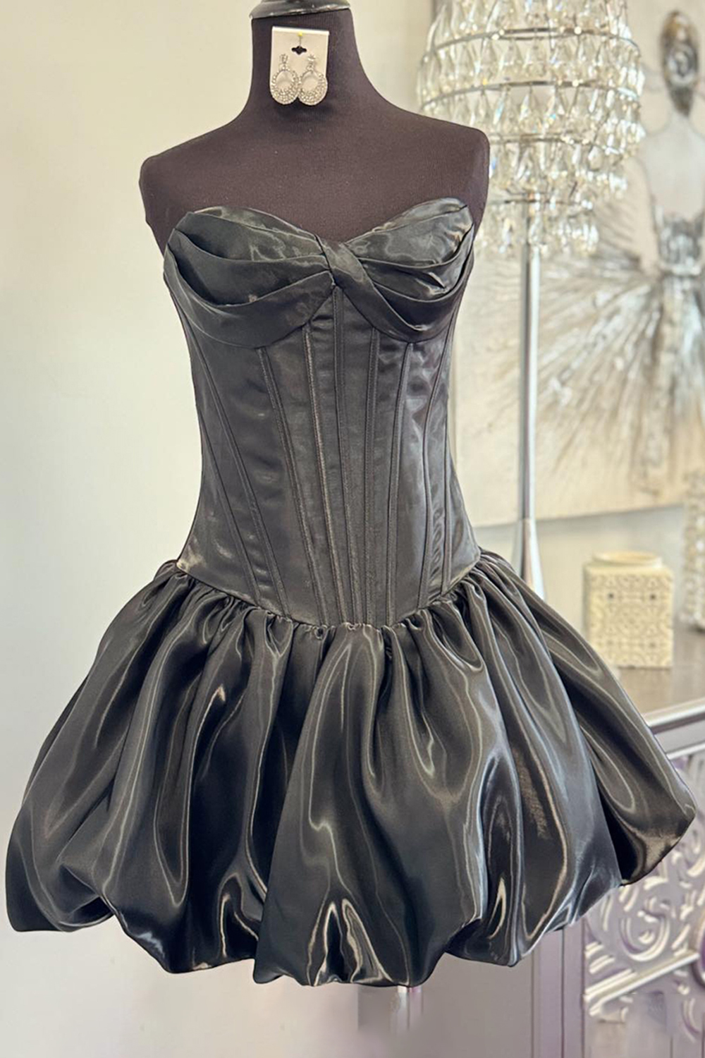 Black Sweetheart A-Line Short Corset Homecoming Dress