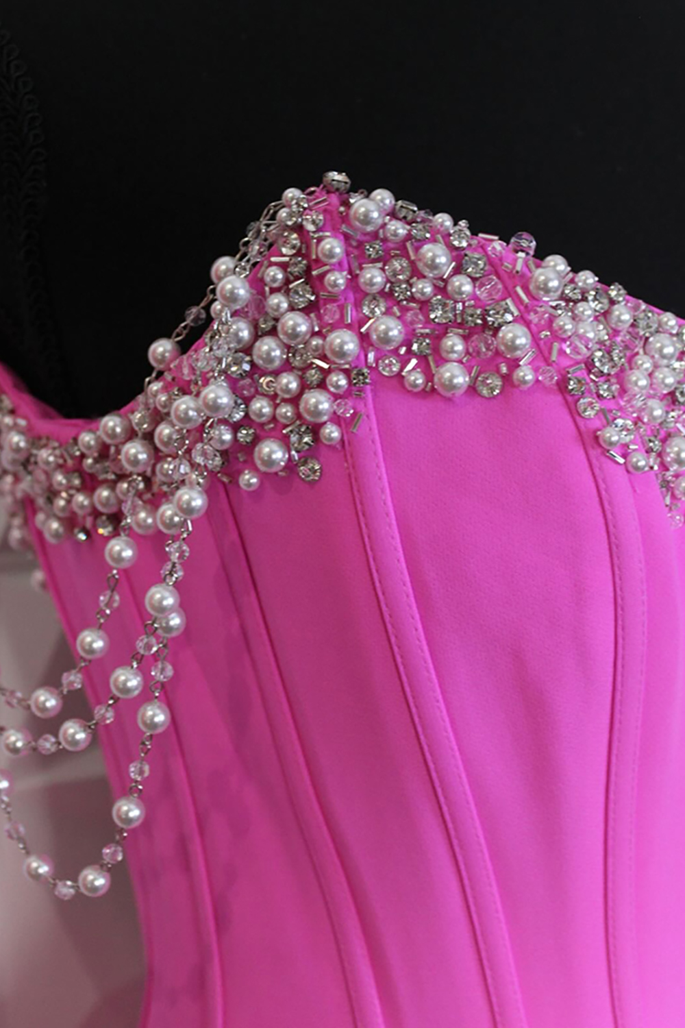 Fuchsia Sweetheart Satin Corset Tight Short Homecoming Dress with Beading