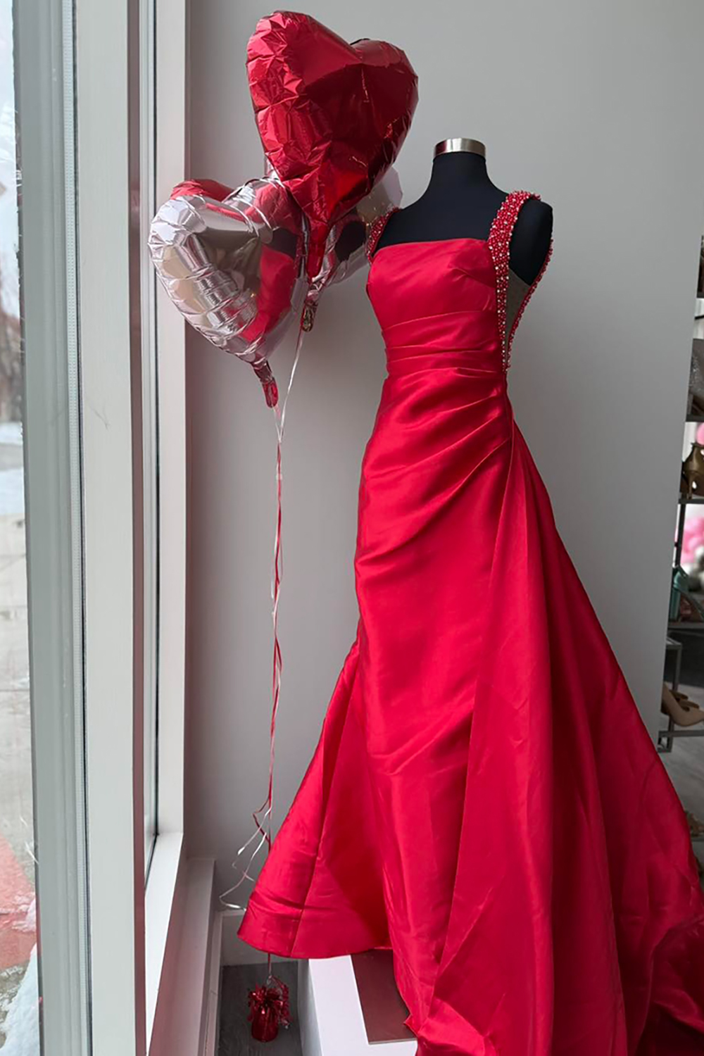 Sparkly Light Blue Beaded Mermaid Long Prom Dress with Cape