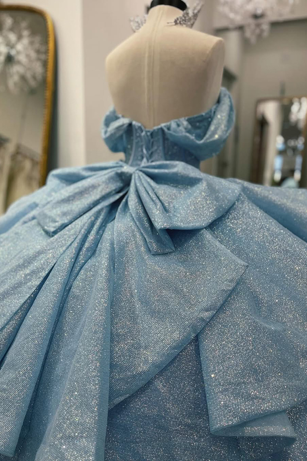 Sparkly Dark Green Sweetheart Corset Ball Gown Bedaed Quinceanera Dress with Bow