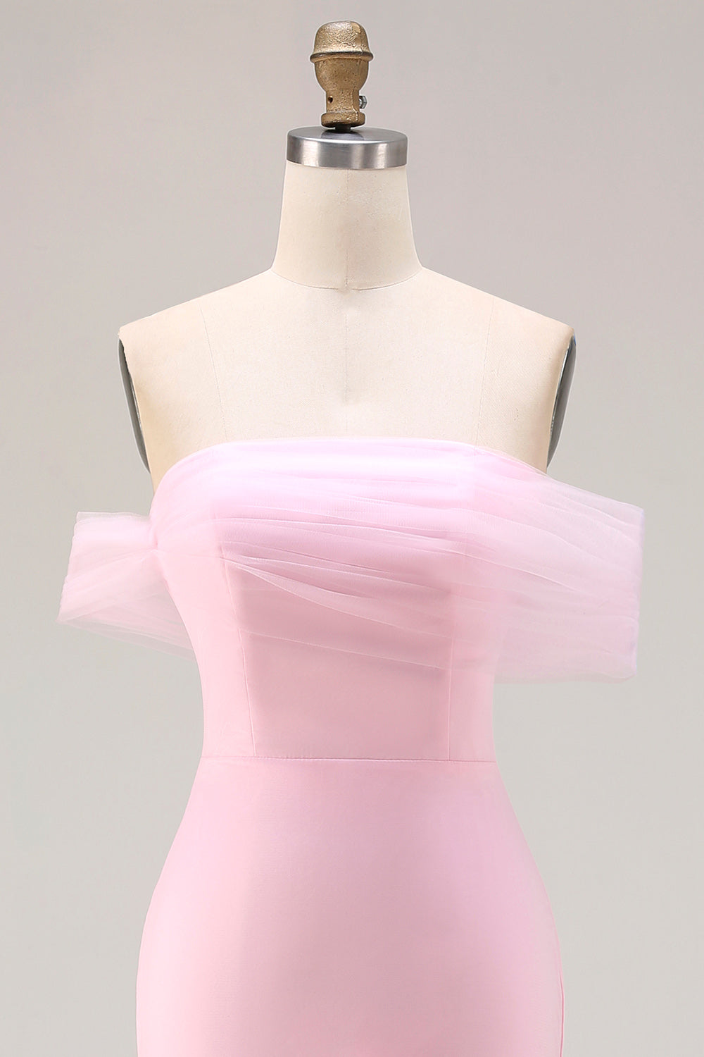 Floral Pink Off the Shoulder Long Mermaid Prom Dress with 3D Flowers