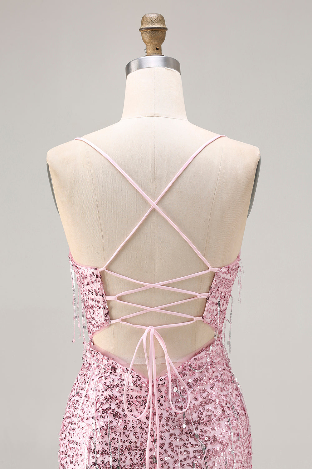 Sparkly Burgundy Sequins Long Mermaid Prom Dress with Slit