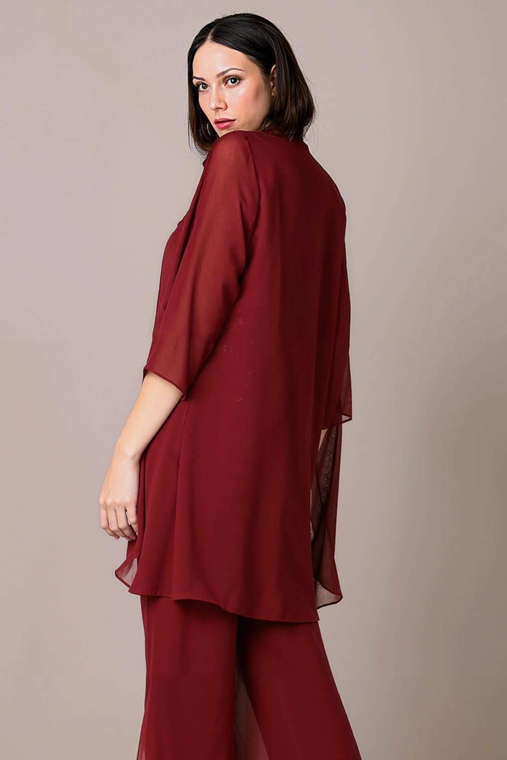 Sparkly Black Sequin Bateau Neck 3 Piece Mother of the Bride Pant Suits with Jacket