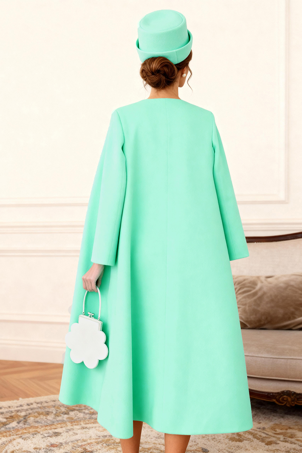 Mint Bodycon Satin 2 Piece Knee-Length Mother of the Bride Dress with Jacket