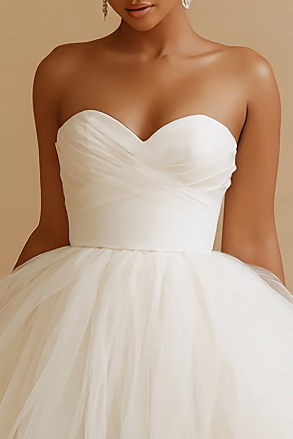 White Tulle Sweetheart A Line Mini Bachelorette Dress