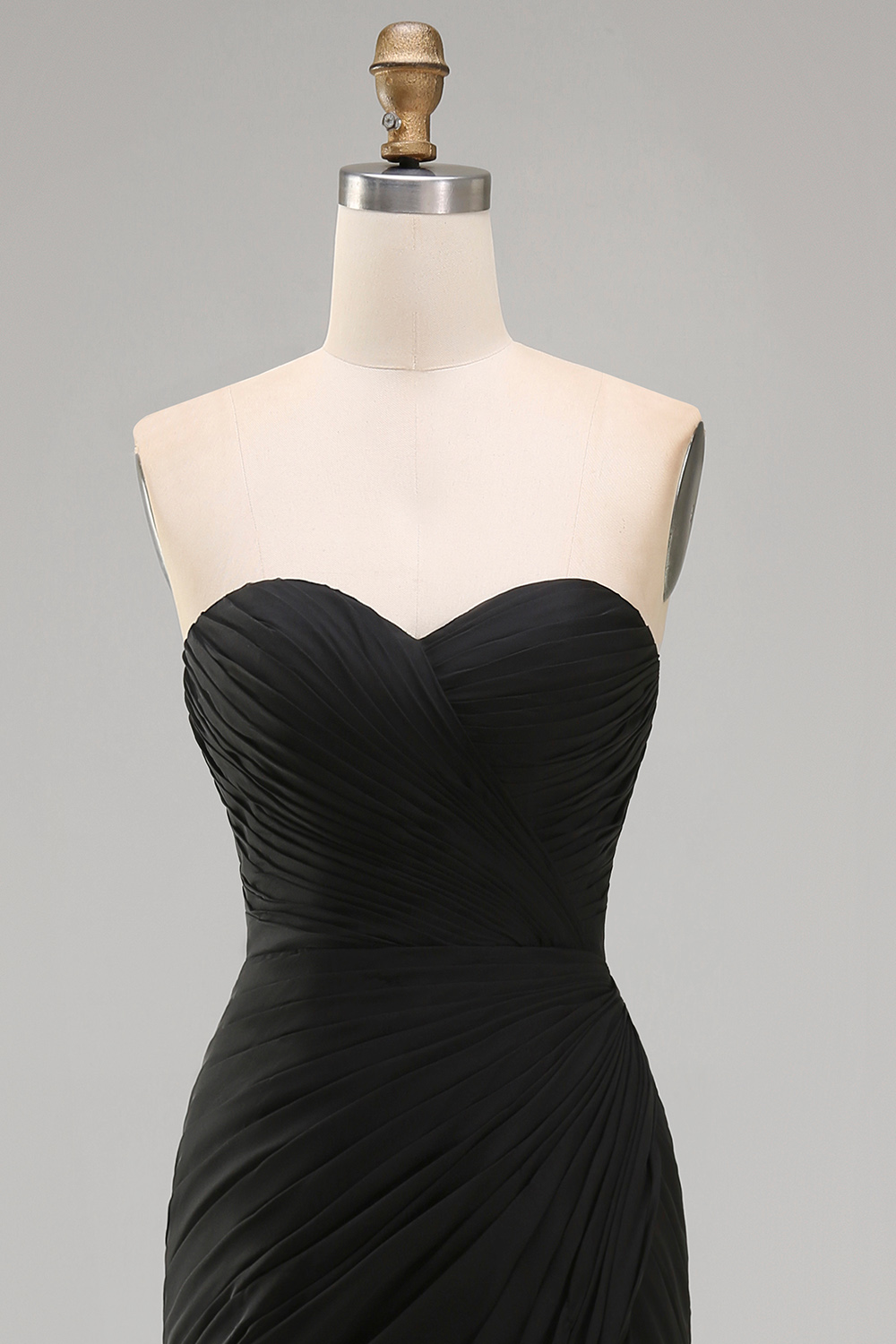White Sweetheart Sheath Chiffon Long Rehearsal Dinner Dress with Slit