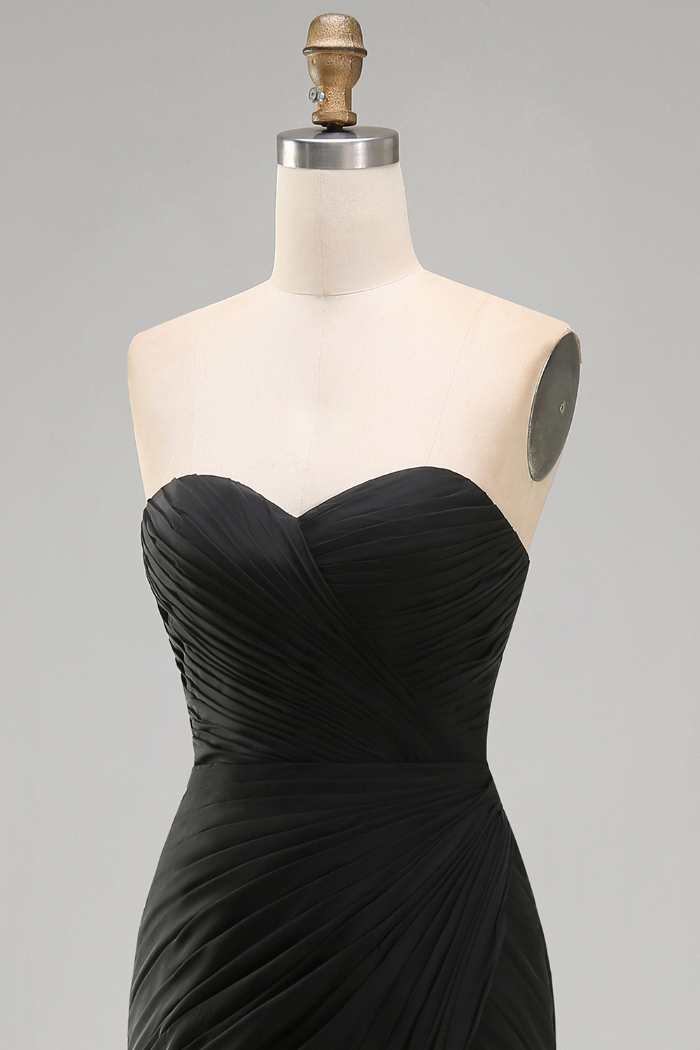 White Sweetheart Sheath Chiffon Long Rehearsal Dinner Dress with Slit