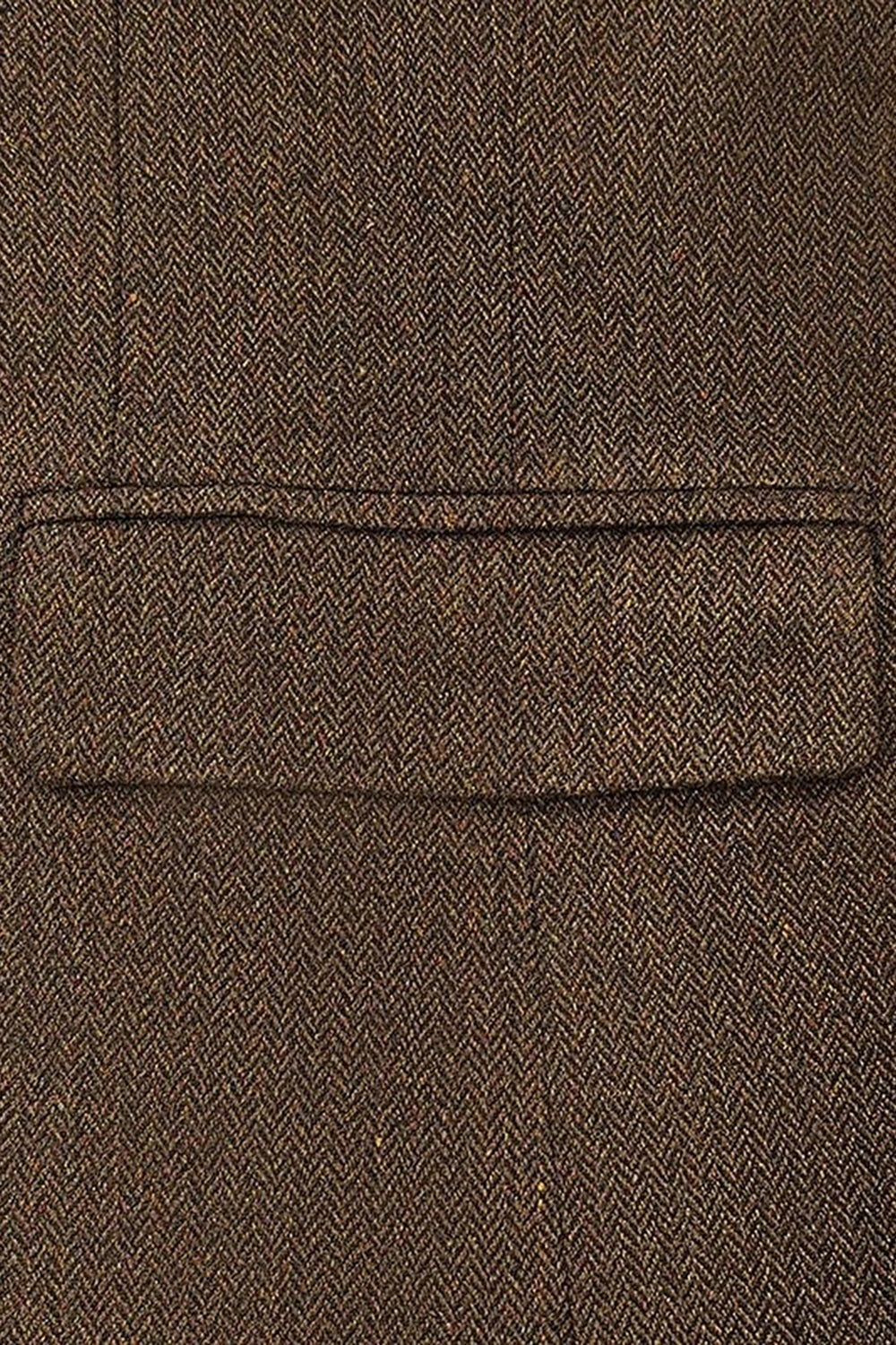 Brown Notched Lapel Single Breasted Solid Men Blazer