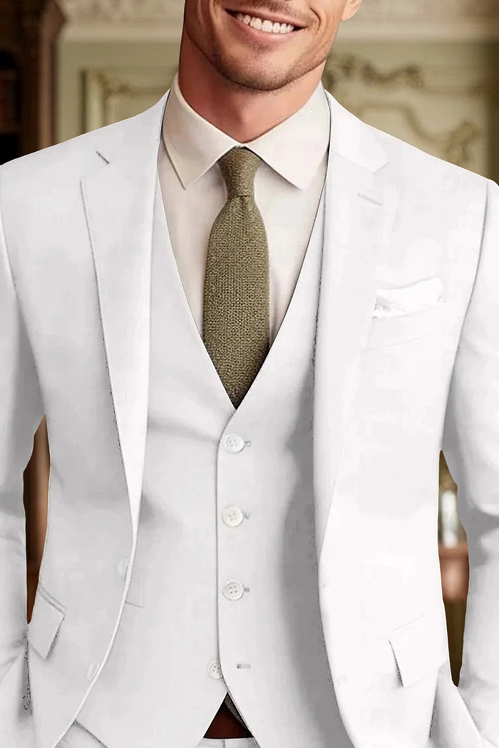 3 Piece Dark Green Single Breasted Solid Slim Fit Men Prom Suits with Pockets