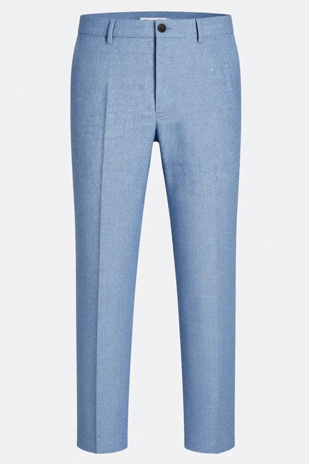 2 Piece Sky Blue Single Breasted Solid Men Prom Suits