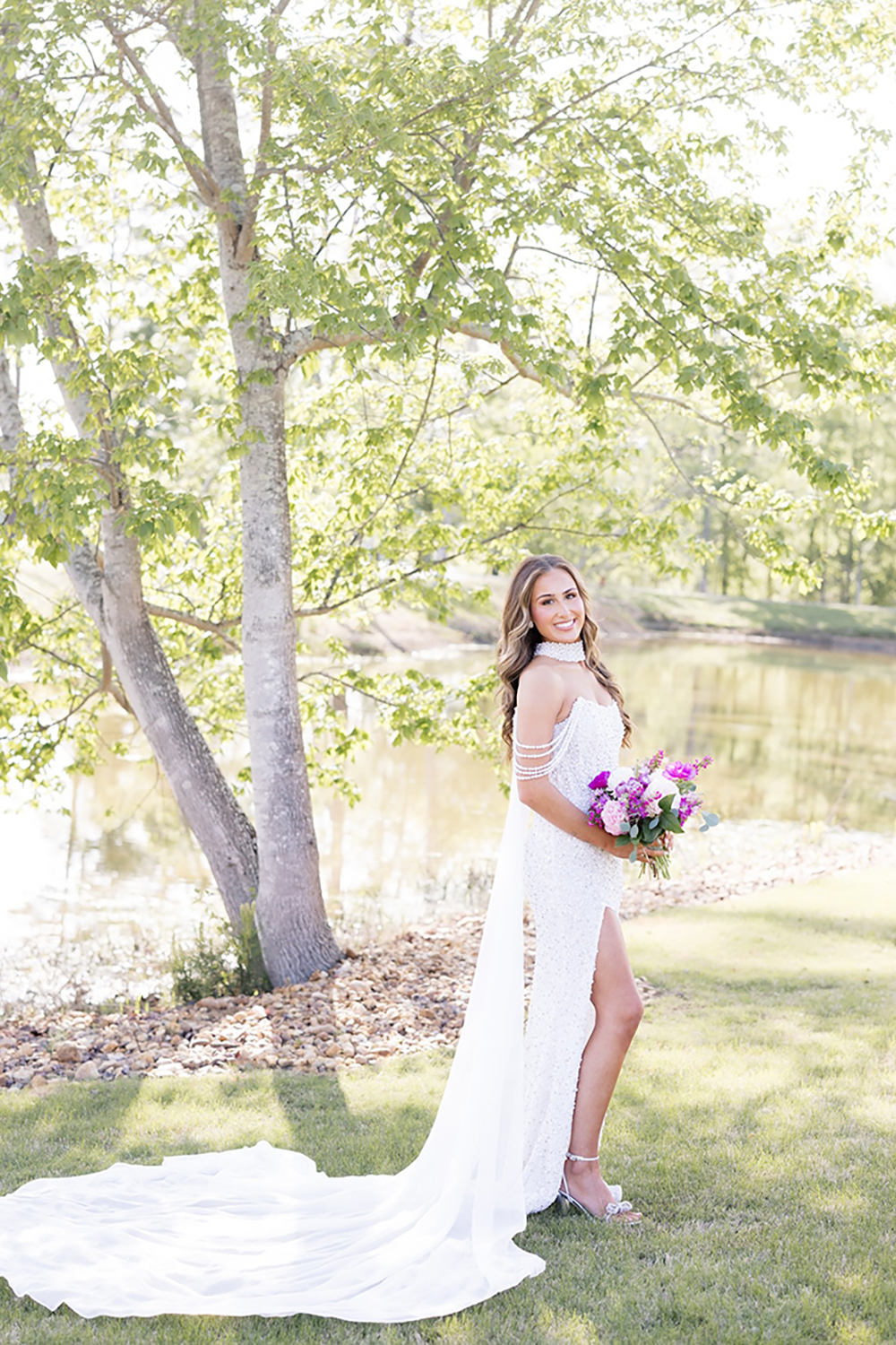 Sparkly White Mermaid Off the Shoulder Corset Long Prom Dress with Pearls