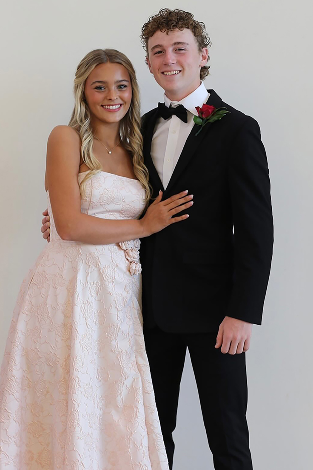 Floral Pink Jacquard Corset Strapless A Line Long Prom Dress