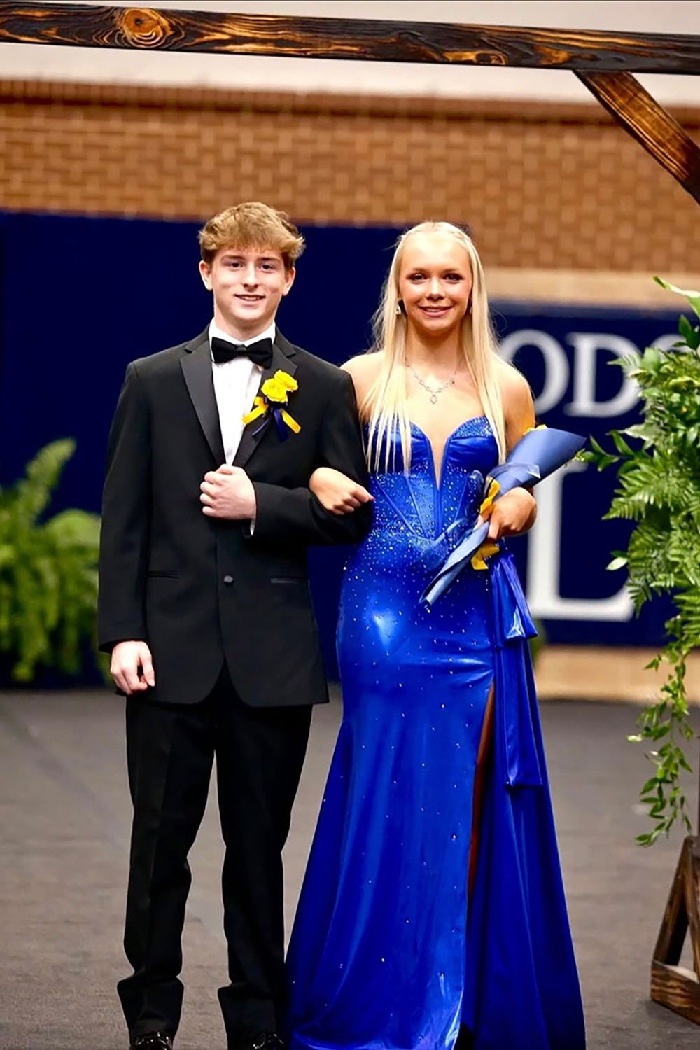 Sparkly Royal Blue Mermaid Corset Beaded Long Prom Dress with Side Cape