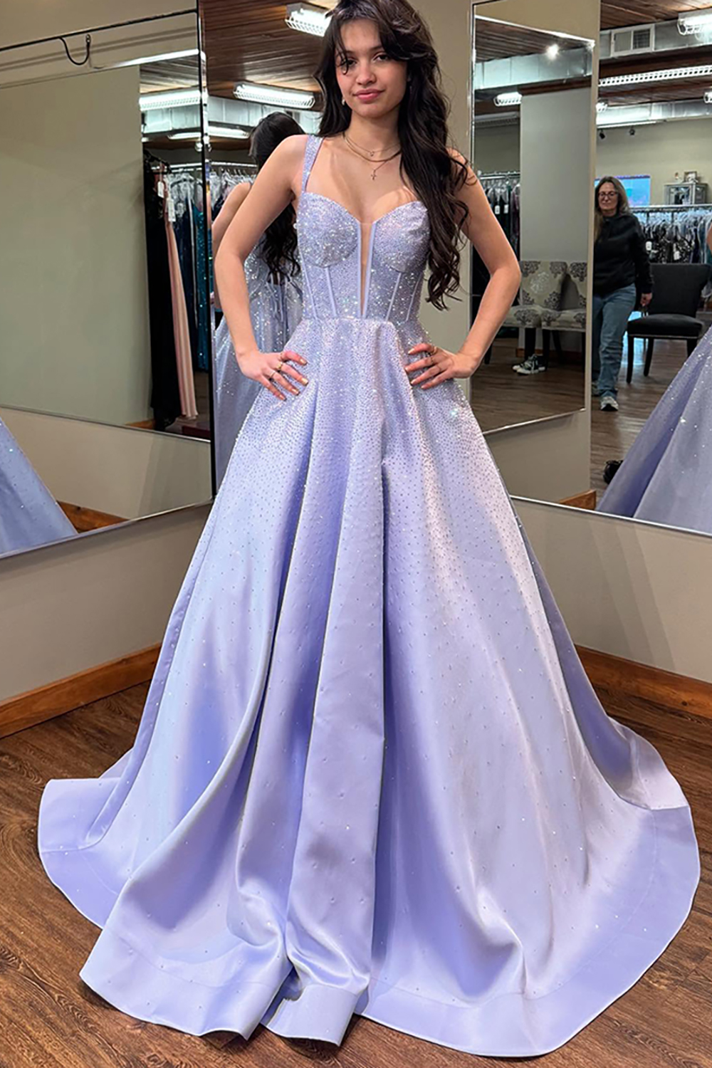 Sparkly Emerald Green Ball Gown Corset Long Prom Dress with Beading