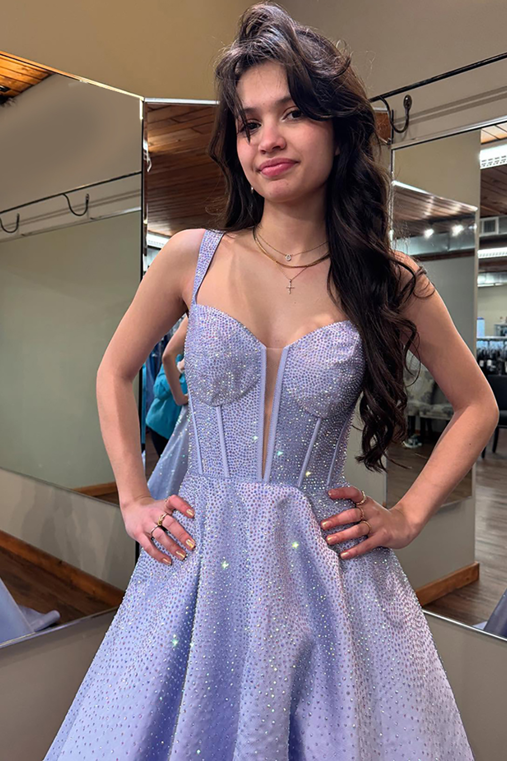 Sparkly Emerald Green Ball Gown Corset Long Prom Dress with Beading