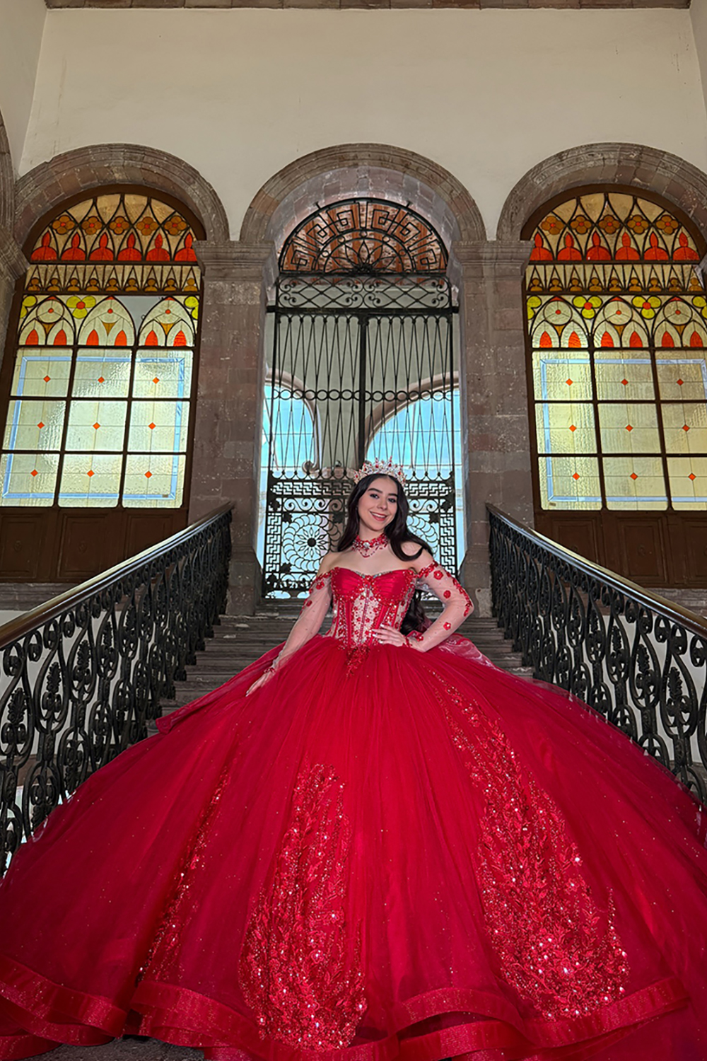Sparkly Corset Blush Ball Gown Long Quinceanera Dress with Beading
