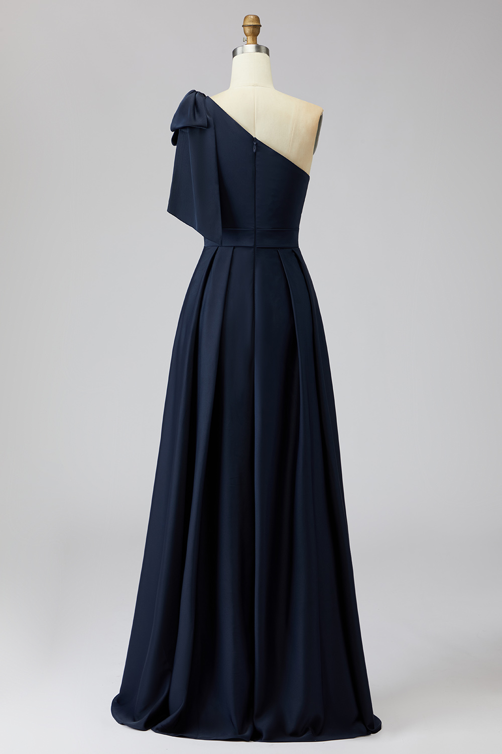 Sparkly Navy Mermaid Long Floral Mother of the Bride Dress with Bow