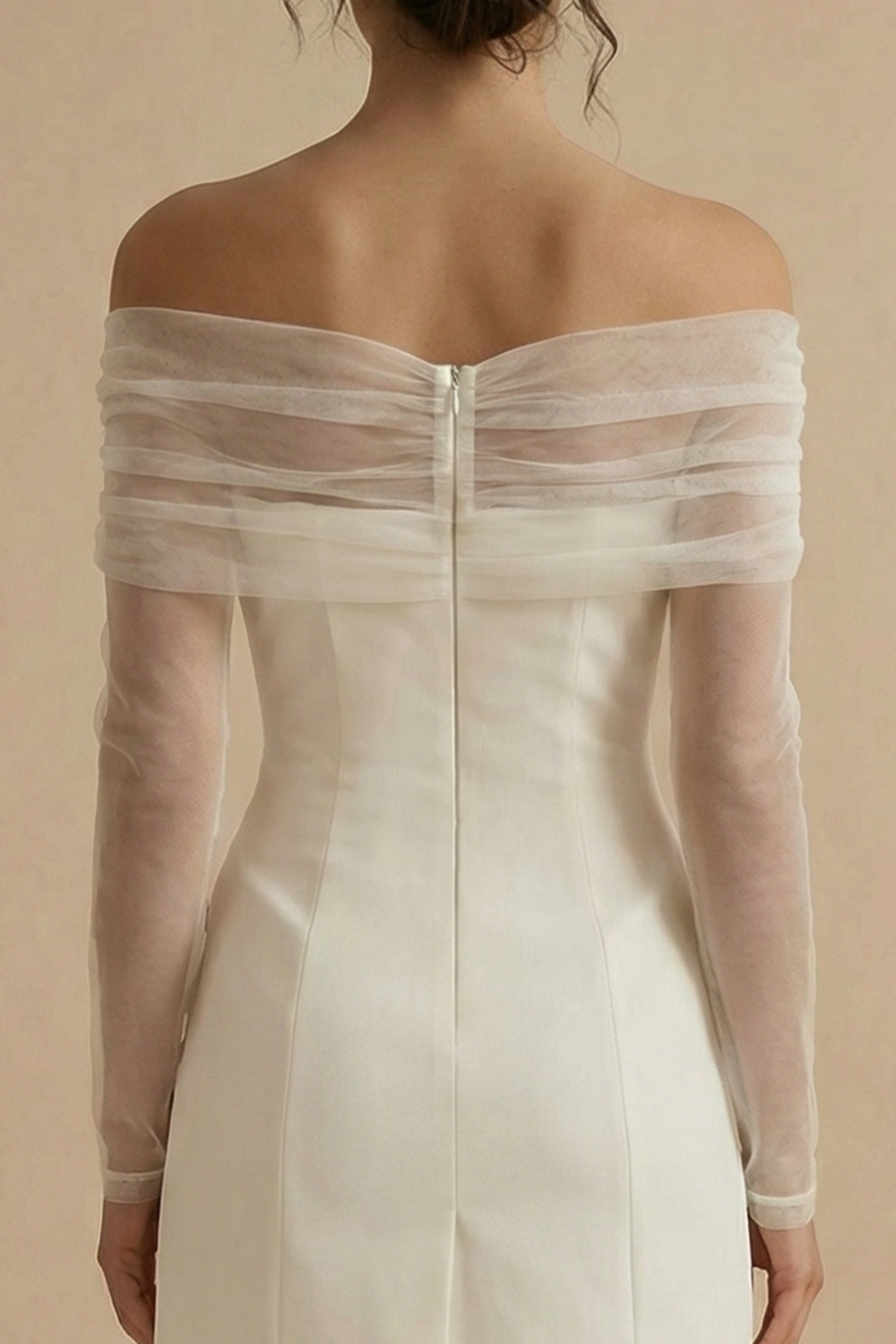White Off the Shoulder Bodycon Short Graduation Dress