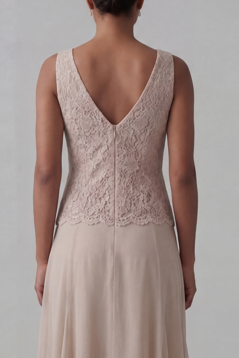 Champagne A Line V-Neck Long Mother of the Bride Dress with Jacket