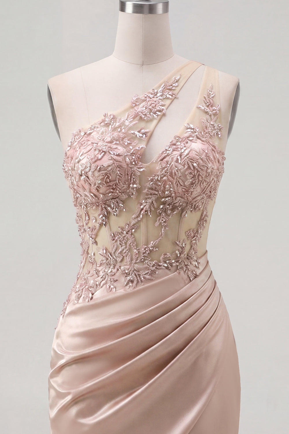 Corset Beaded Keyhole Sparkly Champagne Tight Short Homecoming Dress