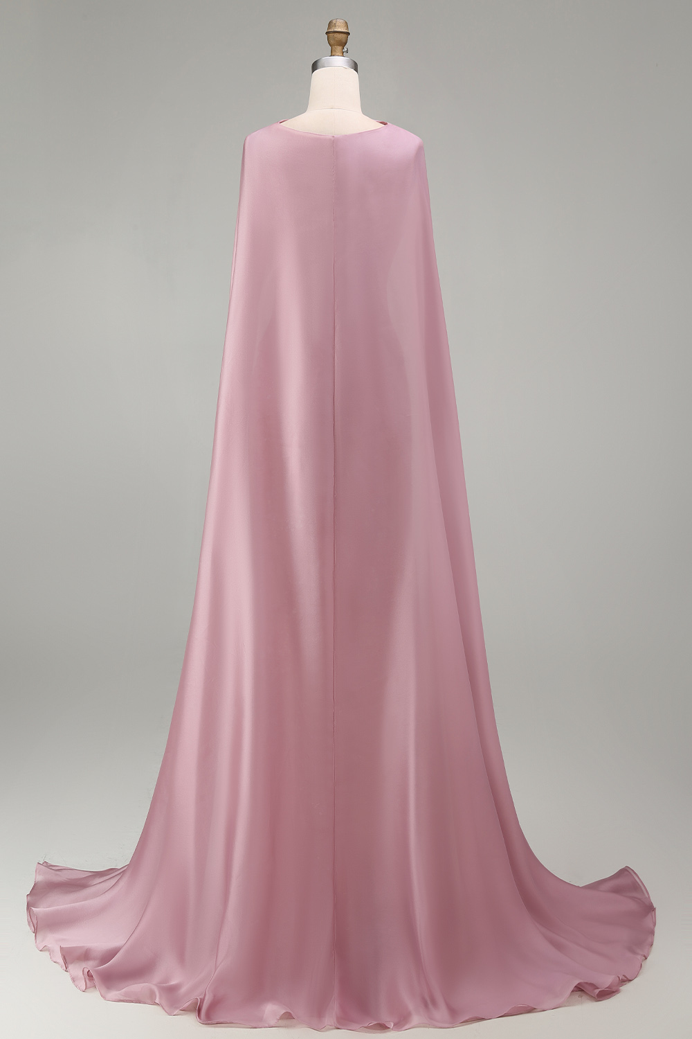 Sparkly Pink Mermaid Beaded Strapless Basque Waist Long Floral Pageant Dress with Cape