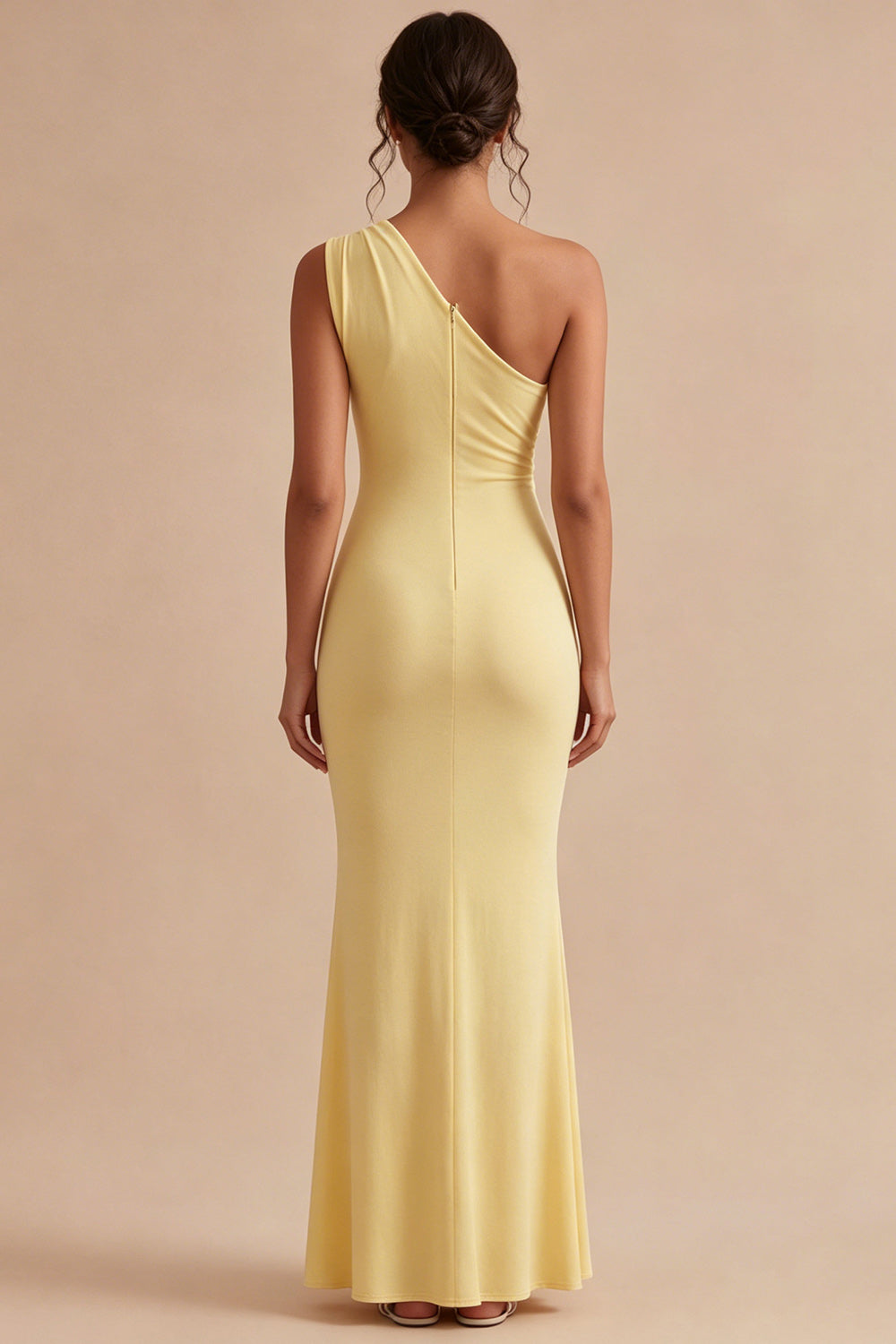 Daffodil Mermaid One Shoulder Long Formal Dress