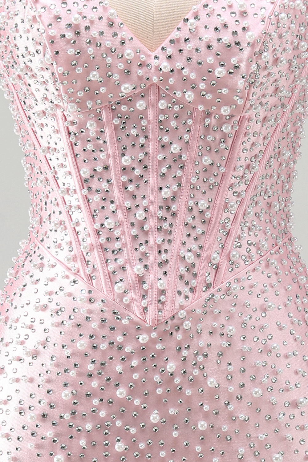 Sparkly Yellow Halter Tight Short Corset Homecoming Dress with Pearls