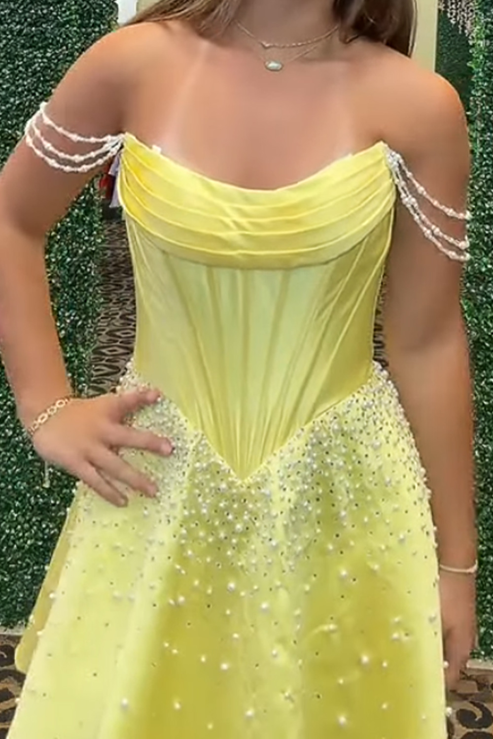 Corset Pink Off the Shoulder Pearls Short Homecoming Dress