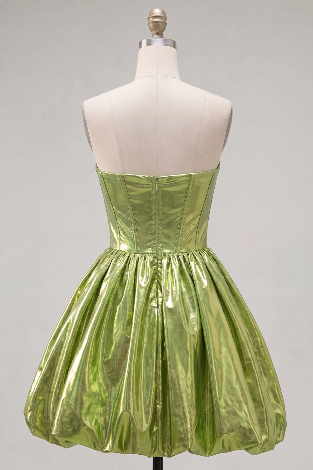 Yellow Metallic Ruched A-Line Short Sweetheart 80s Homecoming Dress