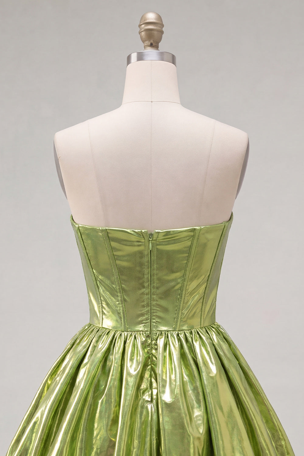 Yellow Metallic Ruched A-Line Short Sweetheart 80s Homecoming Dress