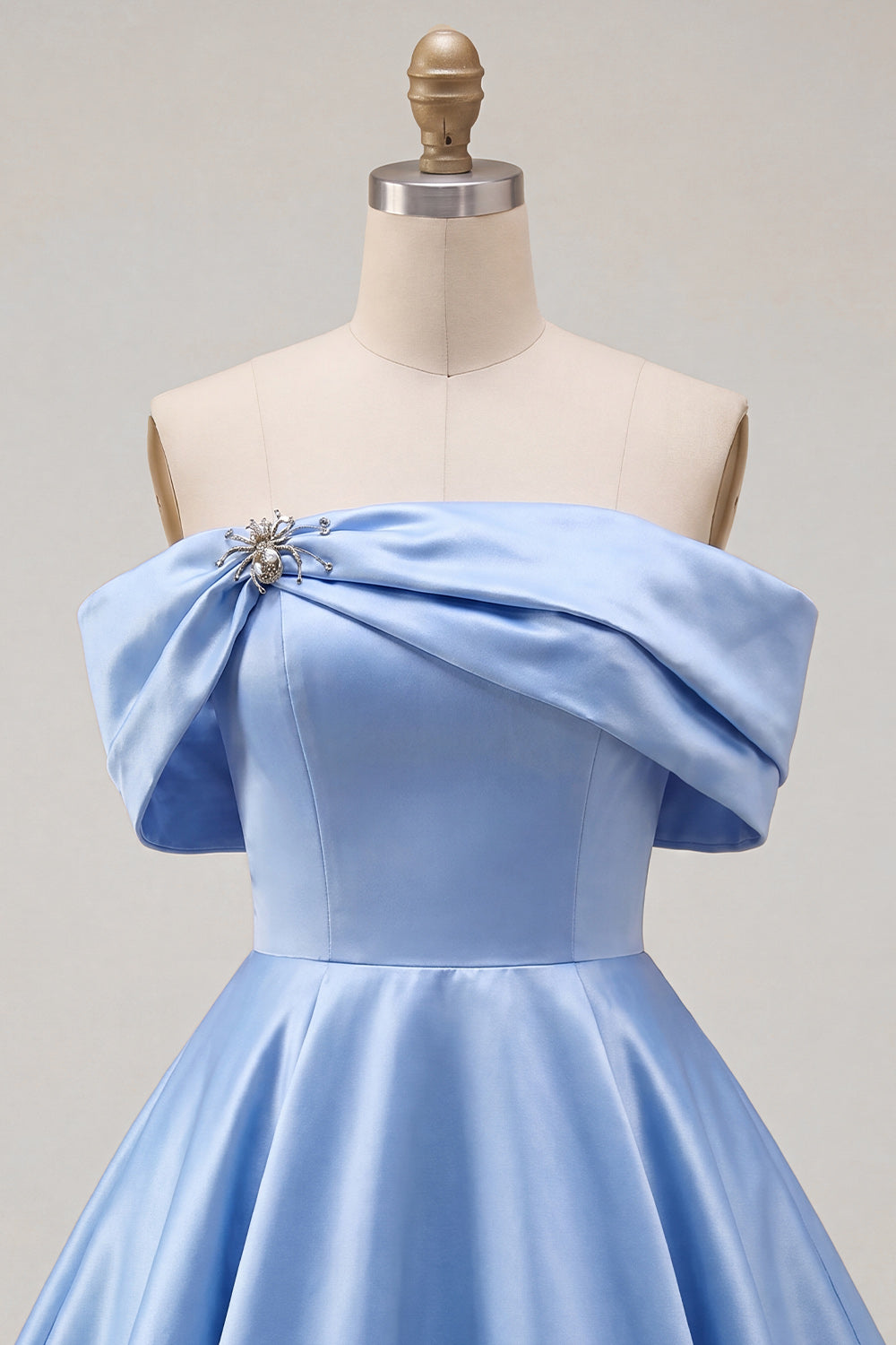 Pink Satin Short Off The Shoulder A-Line 80s Homecoming Dress
