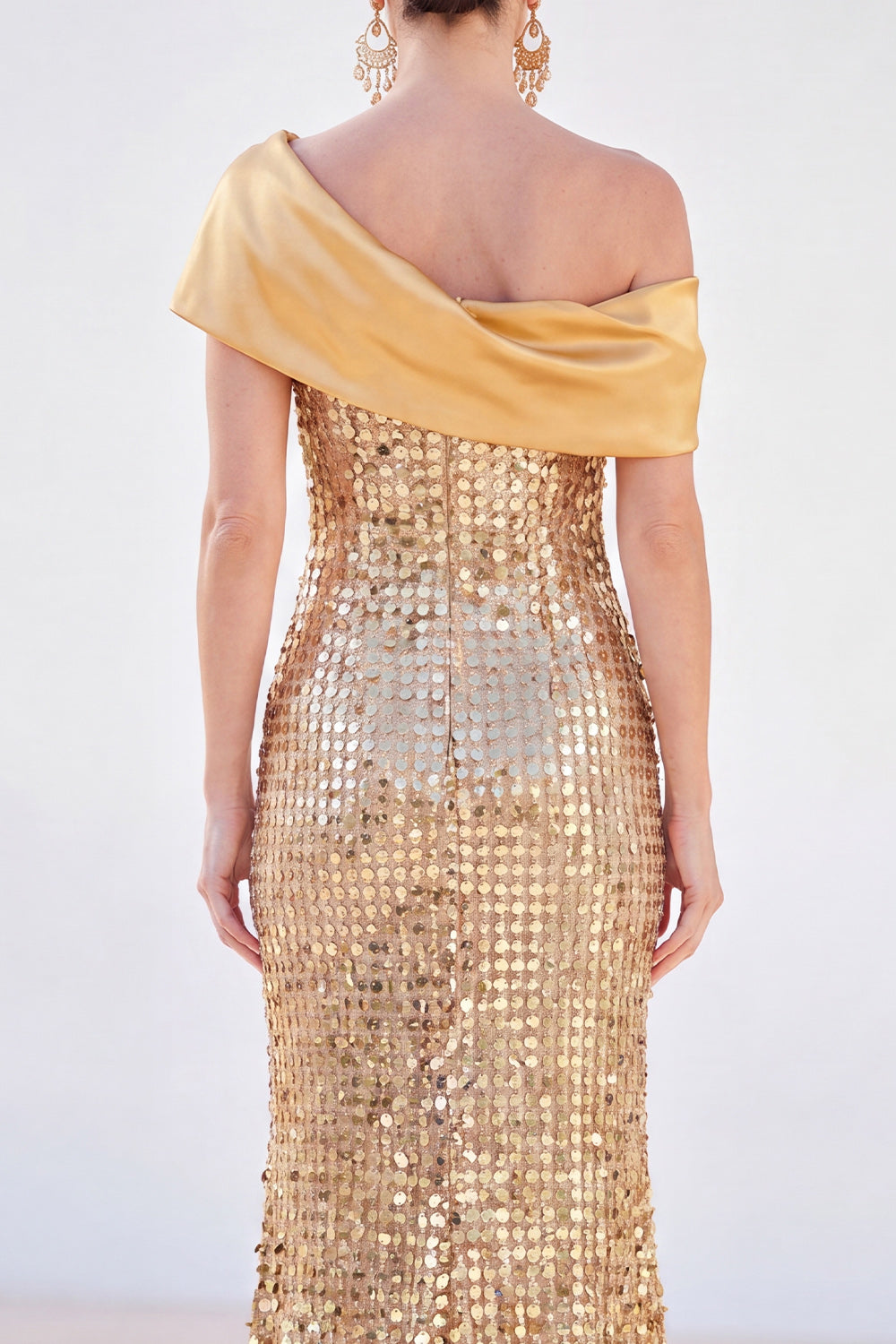 Long Sparkly Sequin Red Mermaid Mother of the Bride Dress